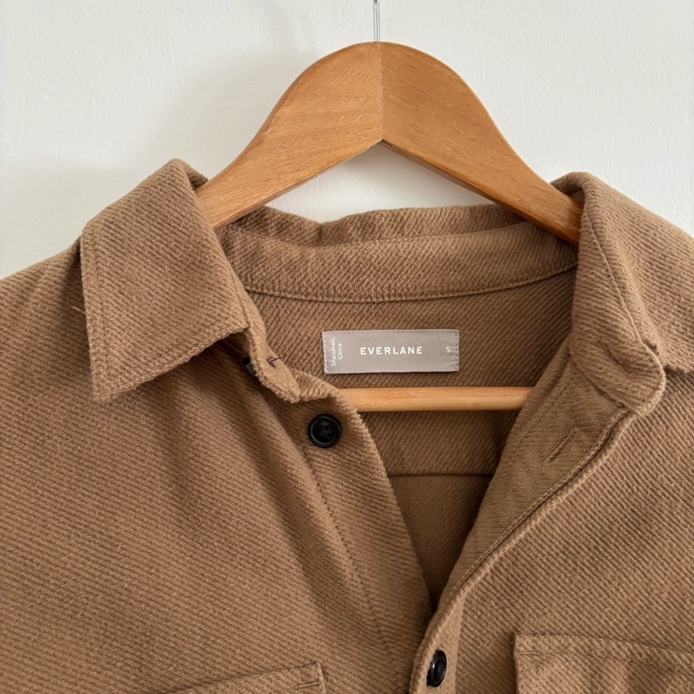 Everlane The Heavyweight Overshirt Shirt Light Jacket Size S Warm Light Brown - Picture 7 of 10
